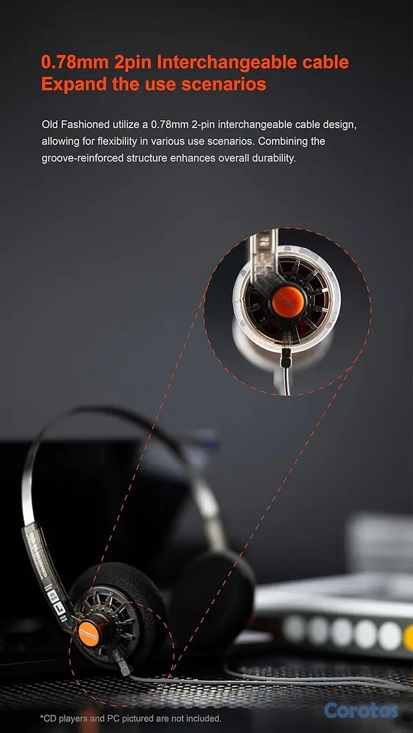 camaras y audio - Moondrop Old Fashioned Auriculares 40mm DD con cab 5