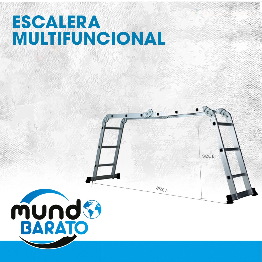 herramientas, jardines y exterior - Escalera de Aluminio Multiusos 12.5 Pies Calidad Garantizada Multifuncional 0