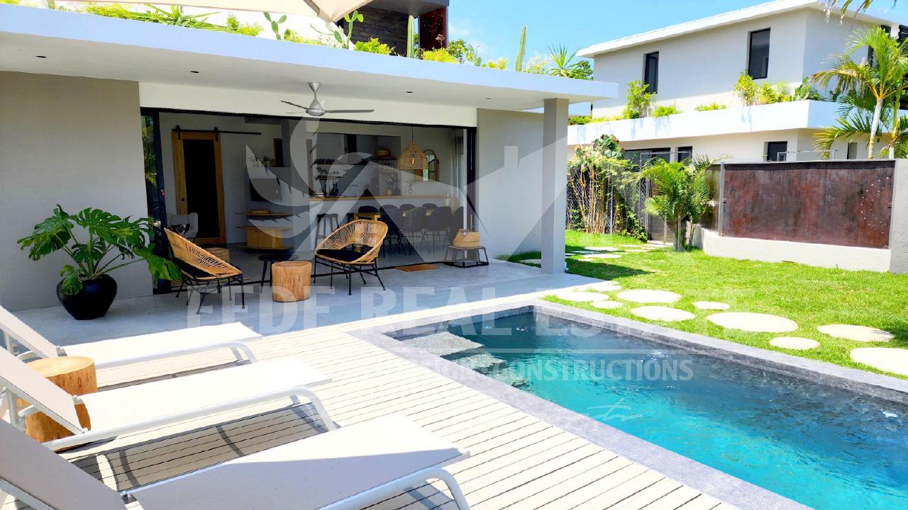 casas vacacionales y villas - VILLA DE 3 HABITACIONES CON PISCINA Y JACUZZI