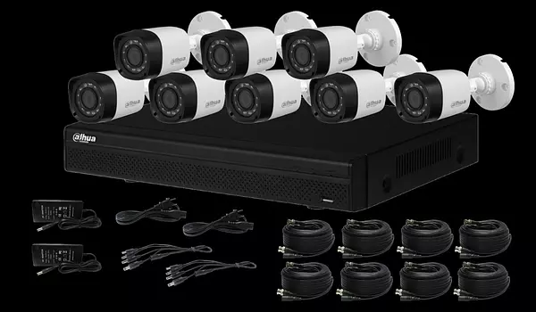 camaras y audio - Kit 8 Camaras de Seguridad 1080p full HD 4k Dvr 8ch Hdmi Exterior Interior CCTV 4