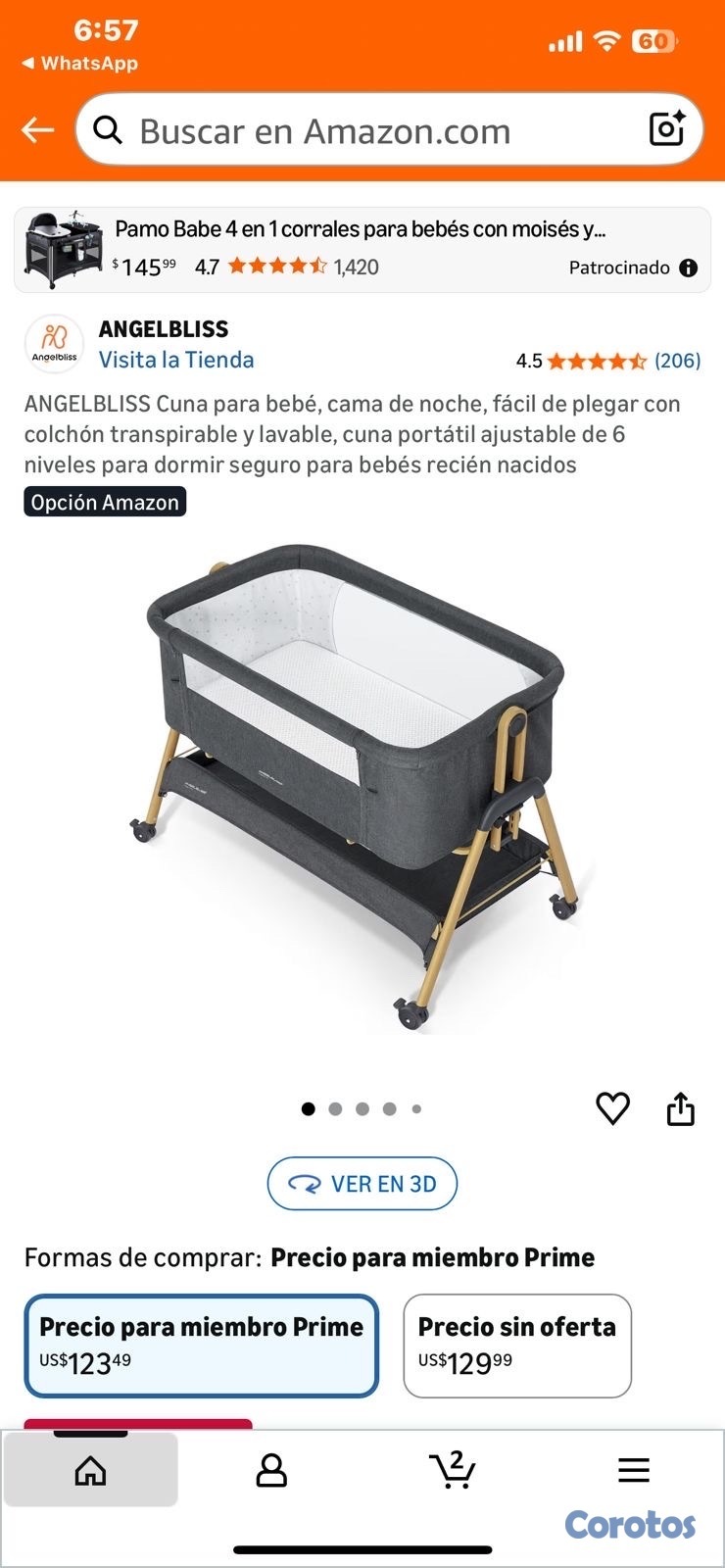 coches y sillas - Cuna  para bebé (nueva) 1