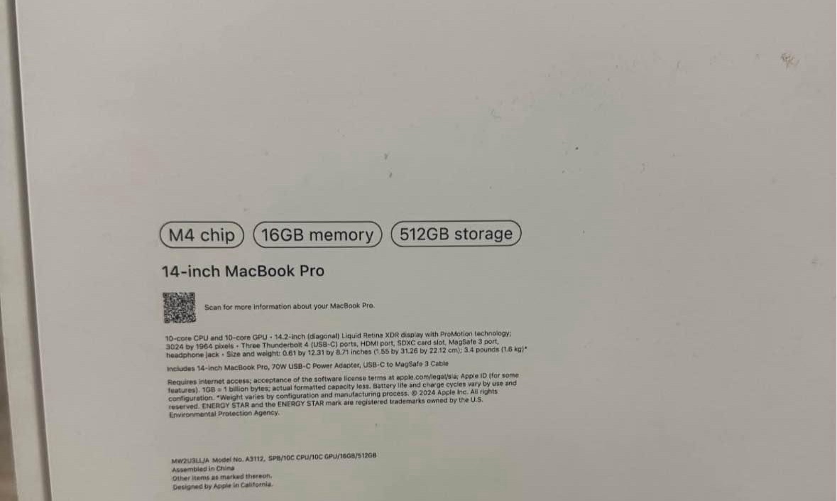 computadoras y laptops - MacBook Pro M4 14" 512GB 16GB RAM SELLADA 🔥‼️ 2