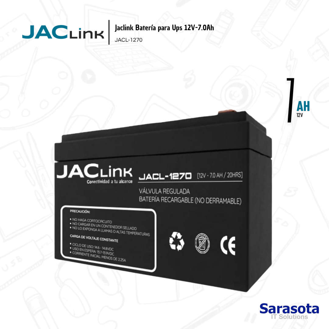 accesorios para electronica - Jaclink Batería para Ups 12V-7.0Ah 2