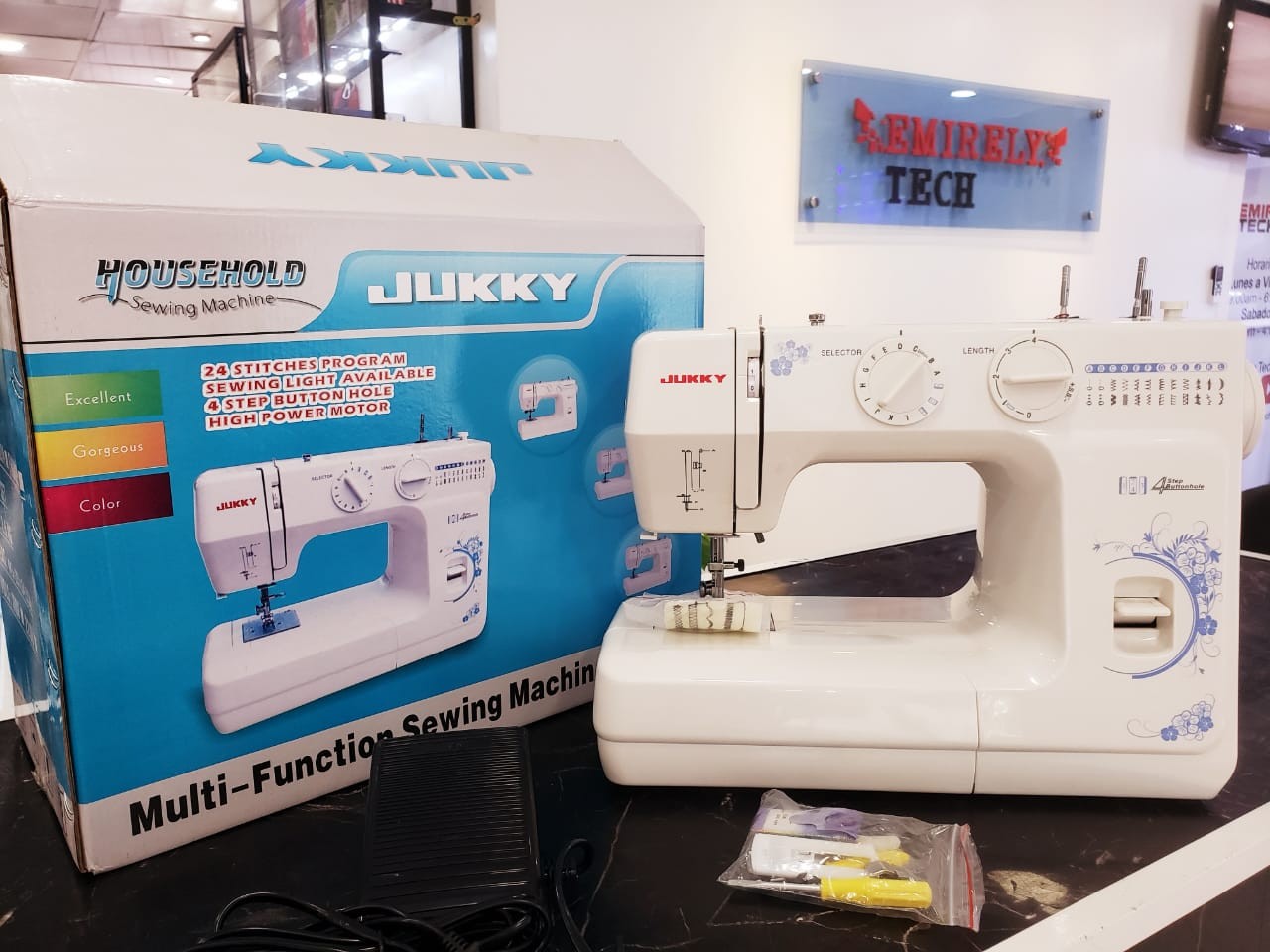equipos profesionales - Maquina de coser Electrica multifuncional profesional JUKKY FH6224 8