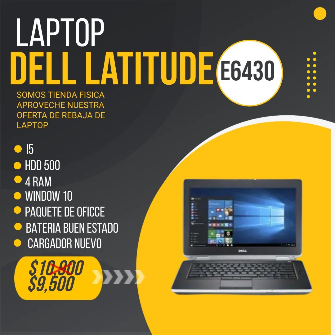 computadoras y laptops - 

LAPTOP DELL LATITUDE E6430