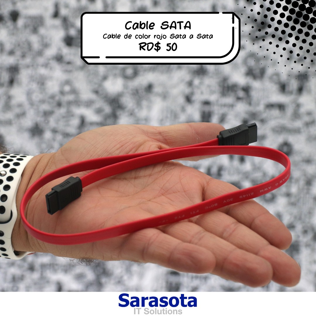 accesorios para electronica - Cable SATA Rojo Somos Sarasota IT Solutions
