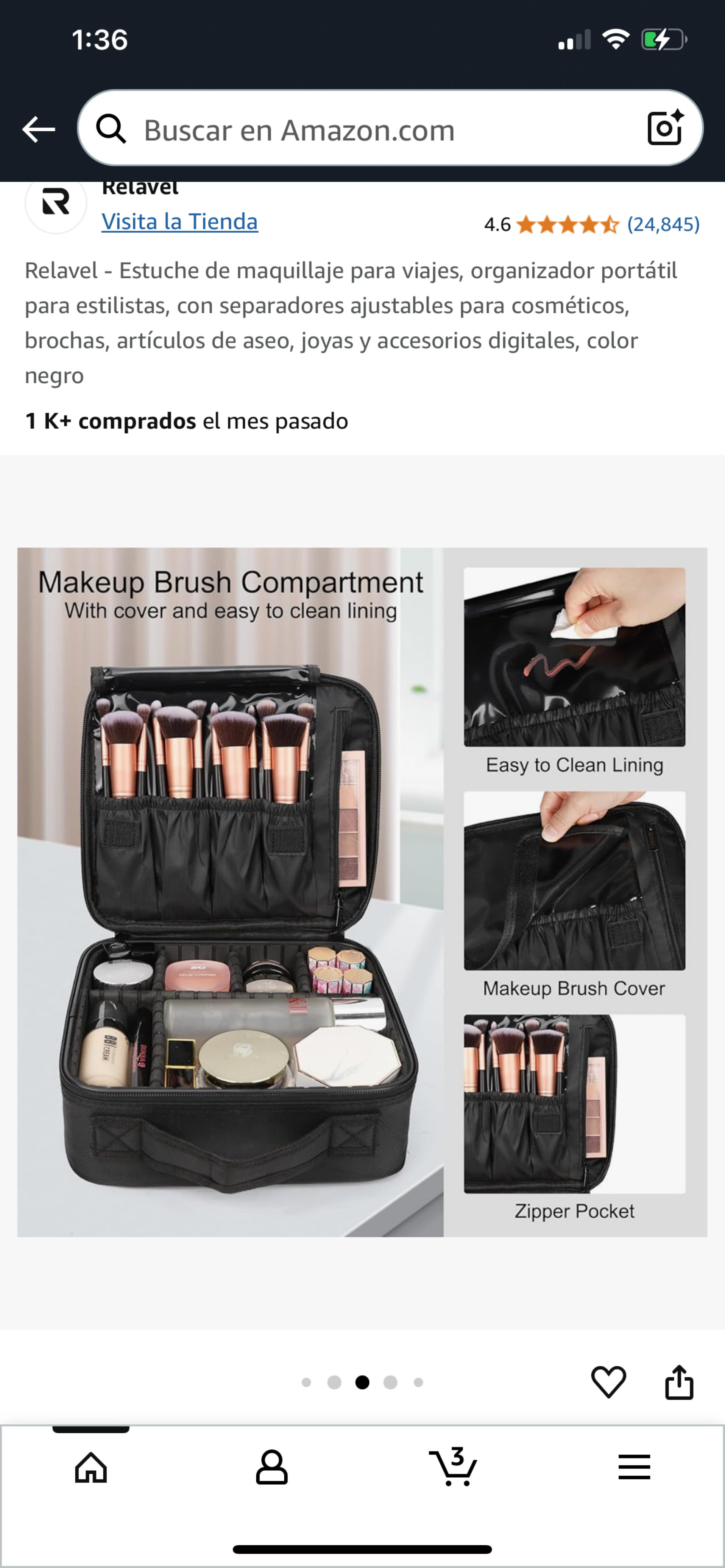 carteras y maletas - Estuche de maquillaje con separadores  2