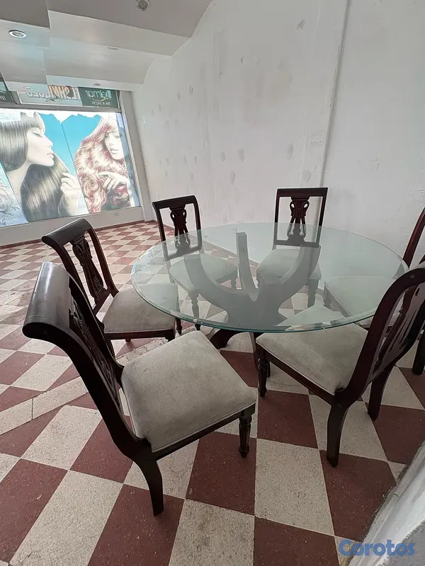 muebles y colchones - Juego de comedor en caoba 7