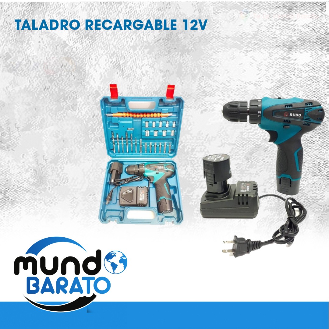 herramientas, jardines y exterior - Taladro 12V Inalambrico Recargable 2 pilas 30 piezas Destornillador