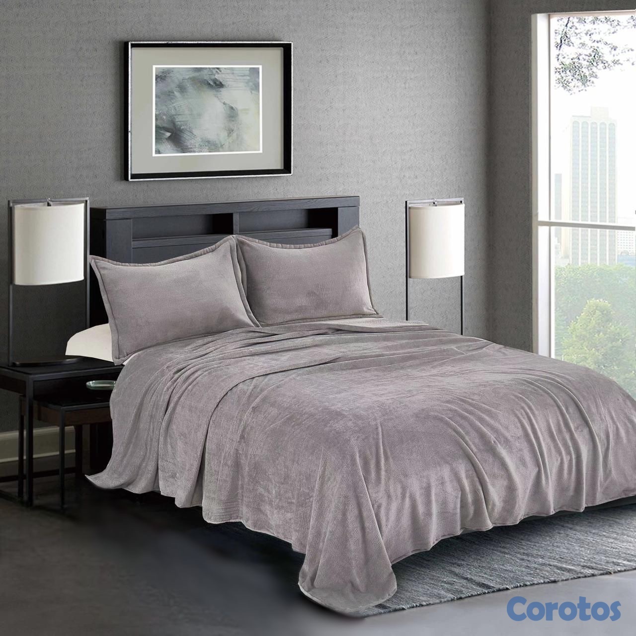 decoración y accesorios - juego de frisas 3 pieza para cama de queen  5