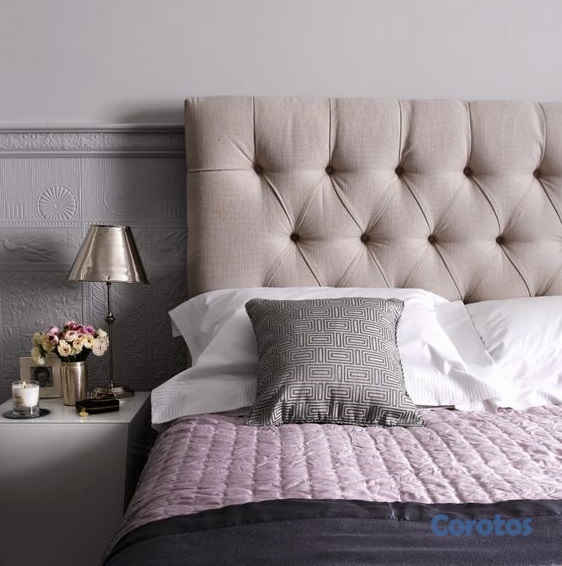 muebles y colchones - Cama tapizada color Beige+ colchon. Nueva 6