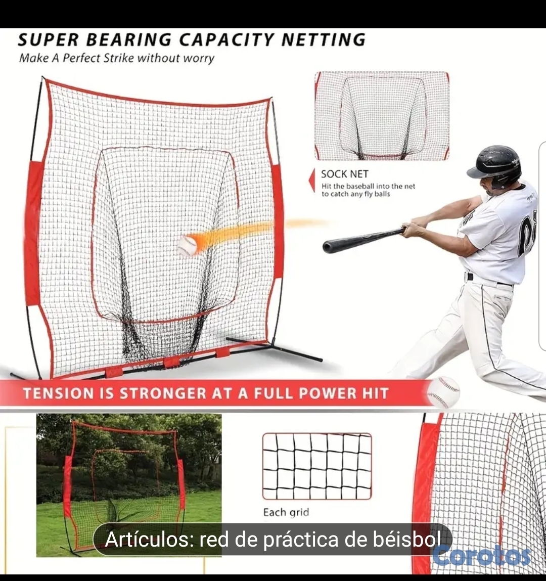 Artículos Deportivos - Malla de bateo más trípode  1