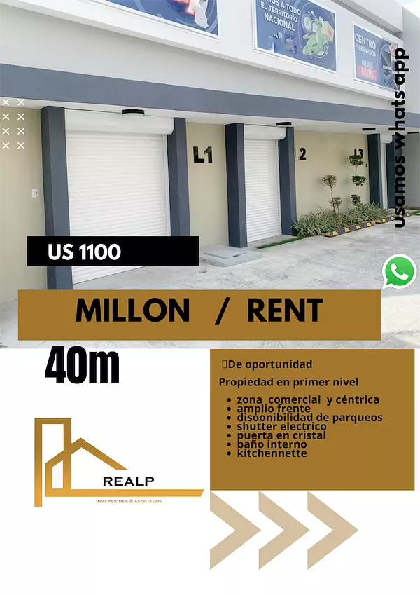 oficinas y locales comerciales - Propiedad en primer nivel millon 1