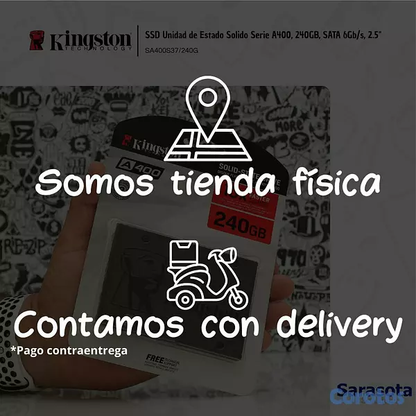 accesorios para electronica - Kingston SSD SATA III A400 240Gb 3