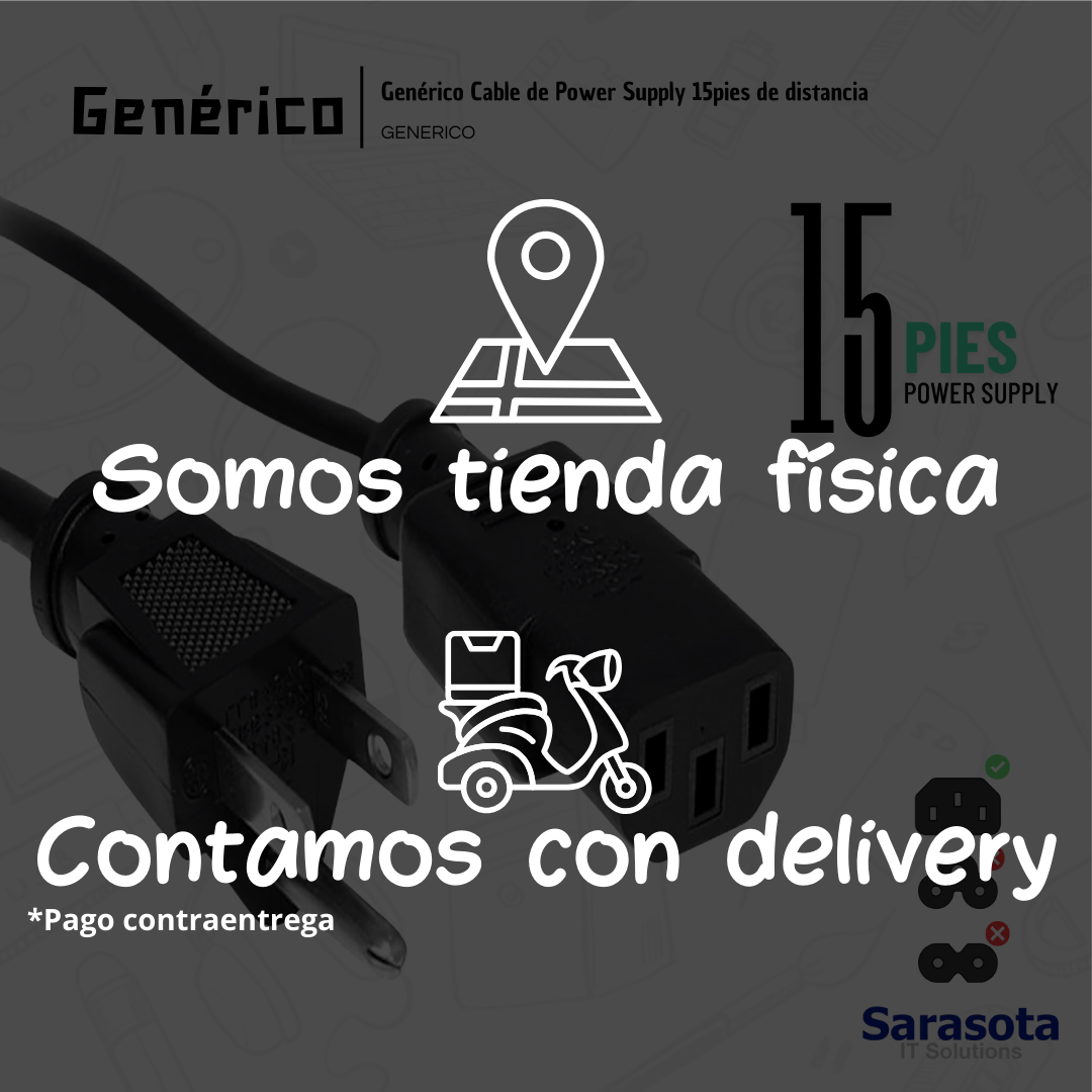 accesorios para electronica - Cable de poder de 15 pies Somos Sarasota 1
