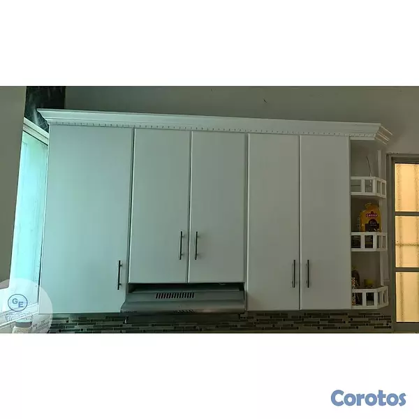 cocina - Gabinetes en hidrofugo blanco moderno  2