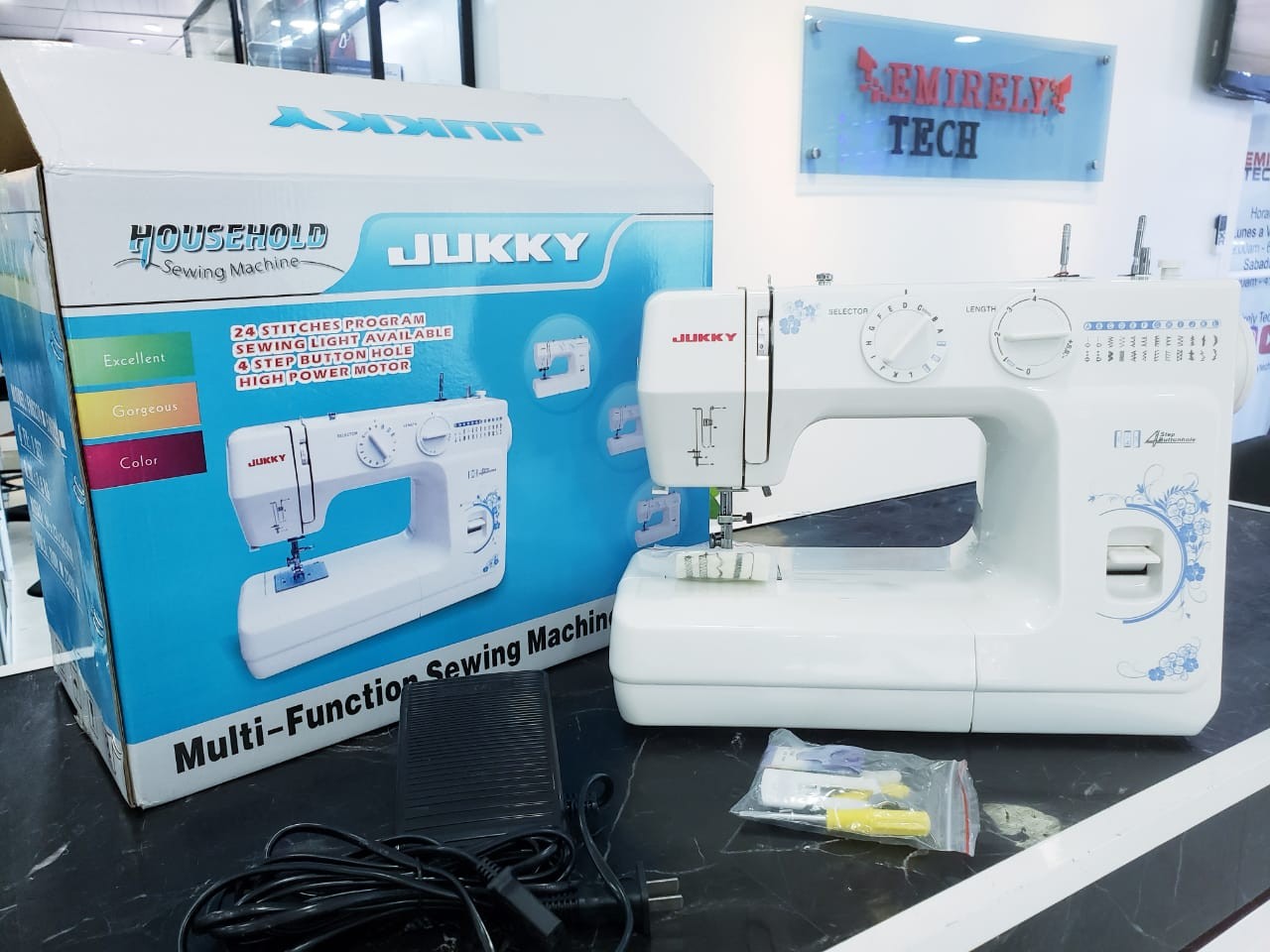 equipos profesionales - Maquina de coser Electrica multifuncional profesional JUKKY FH6224 9