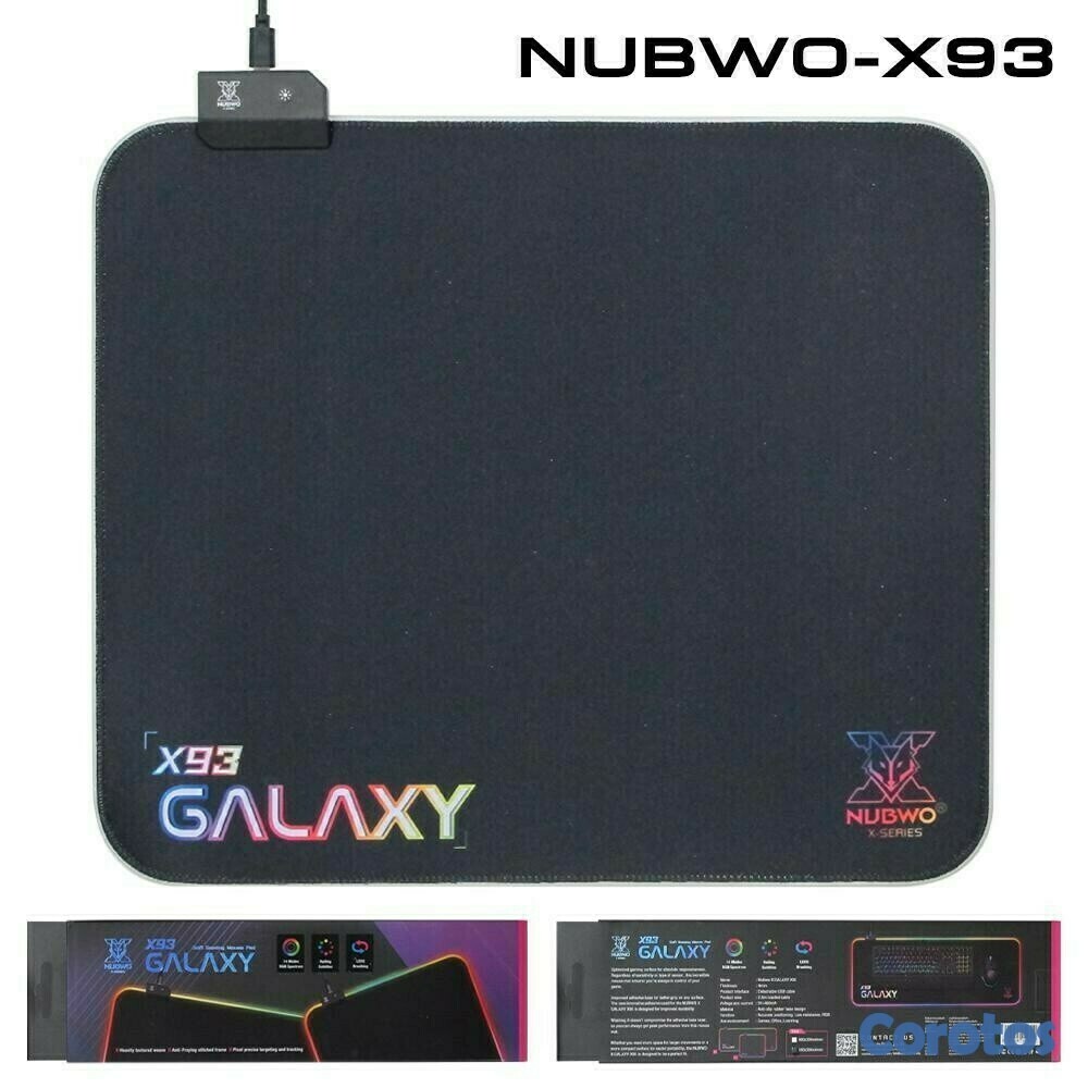 accesorios para electronica - Mousepad Gaming RGB  GALAXY  X93 de escritorio para mouse, Goma Impermeable 2