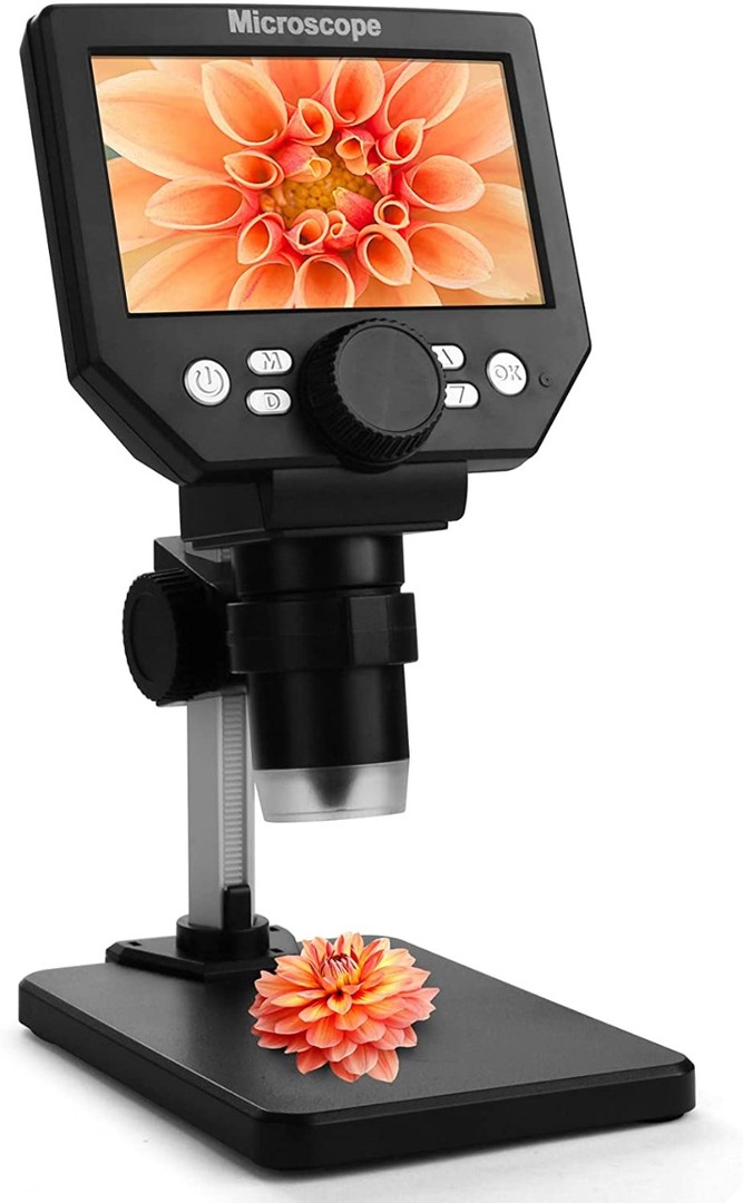 equipos profesionales - Microscopio USB digital con pantalla 4.3 pulgadas 1000X soporte ajustable 5