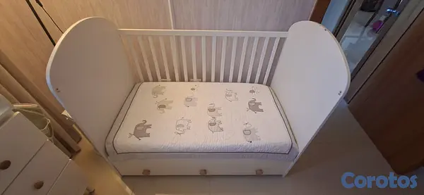 muebles - CUNA MODERNA IKEA CON COLCHON DE CALIDAD 3