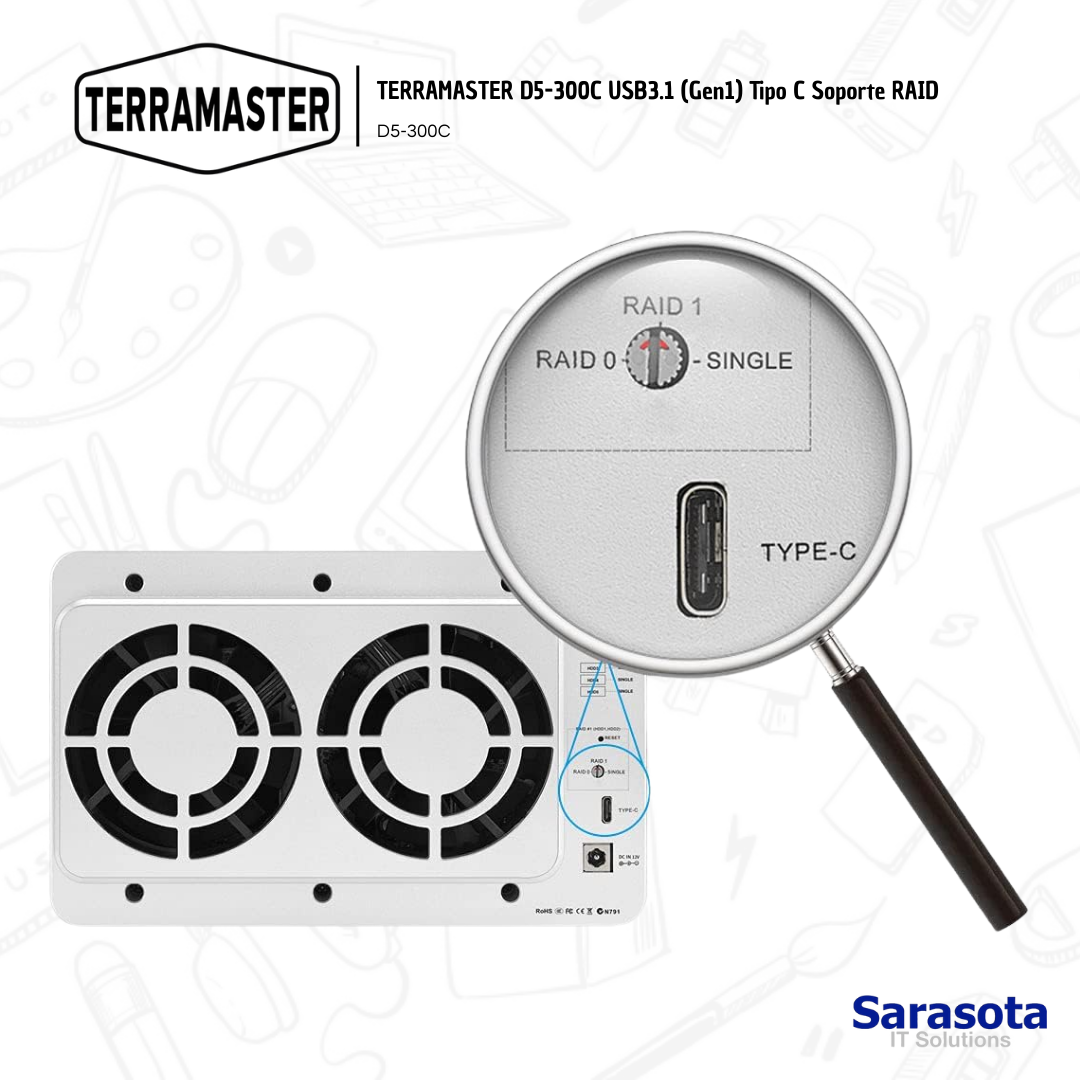 accesorios para electronica - Terramaster Raid Store D5-300C Somos Sarasota 1