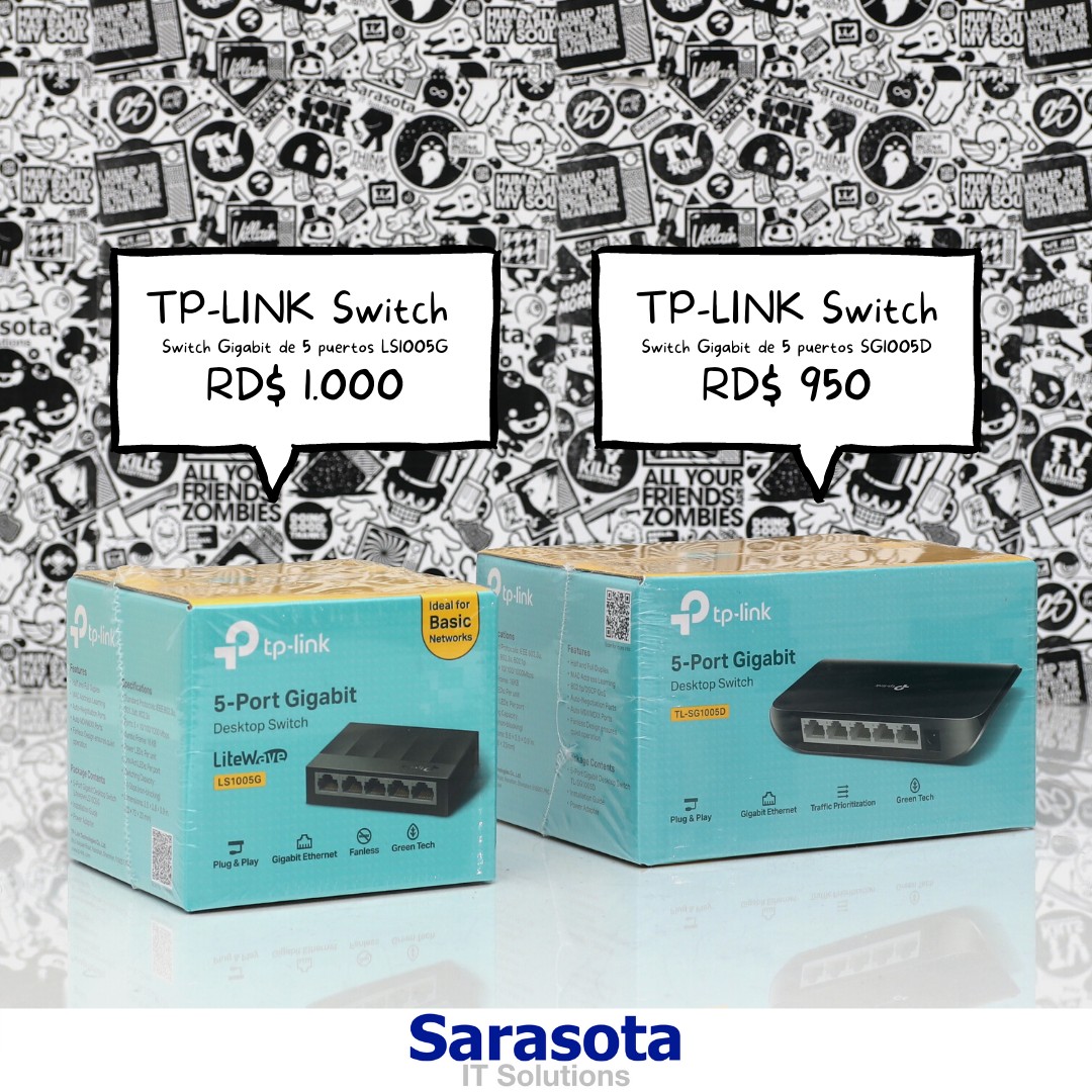 otros electronicos - TP-Link Switch Gigabit de 5 puertos desde 950 (Somos Sarasota)