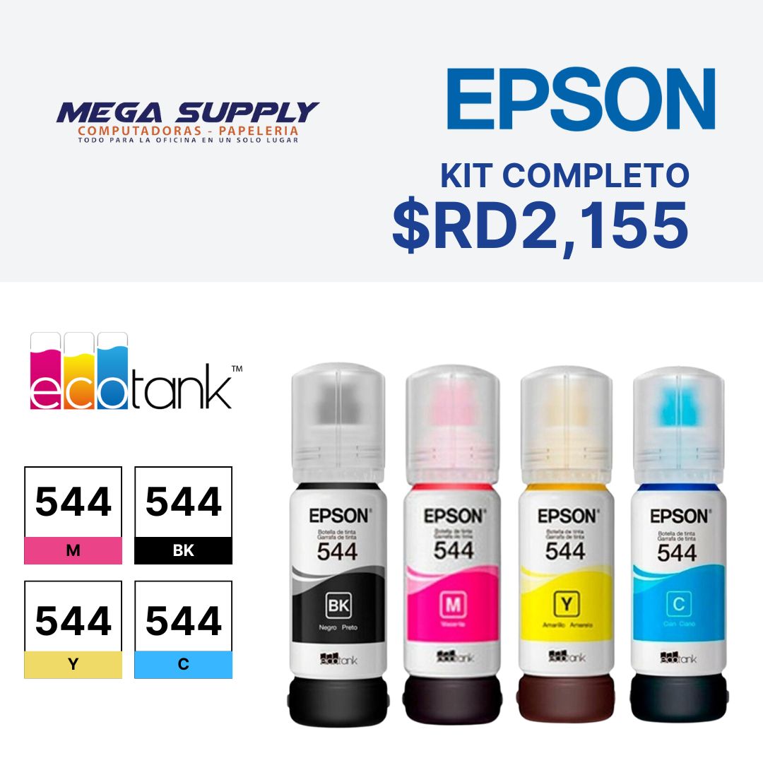 impresoras y scanners - KIT DE 4 BOTELLAS  DE TINTA EPSON 544   
