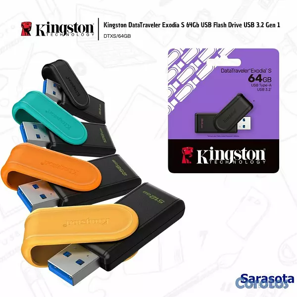 accesorios para electronica - Kingston Pendrive 64Gb DataTraveler Exodia S 2