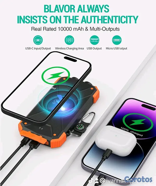 otros electronicos - Cargador Portátil Para Celulares Y Tablets 2