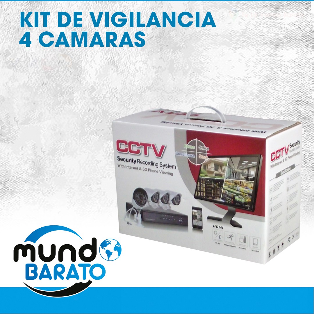 camaras y audio - kit de 4 camaras de seguridad full HD 4K DVR CCTV Vigilancia 1