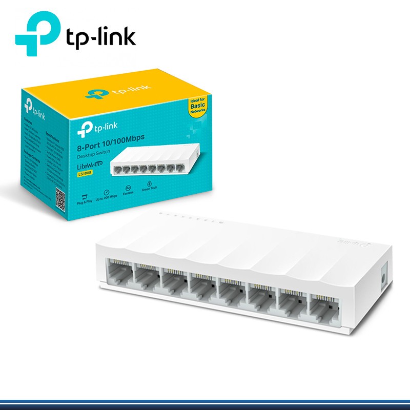 computadoras y laptops - TOTALMENTE NUEVO  SWITCH 8 PUERTOS TP-LINK TL-LS1008
 0