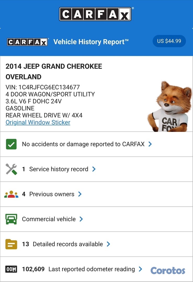 jeepetas y camionetas - Jeep Grand Cherokee Overland 2014 4x4 $799,000 11