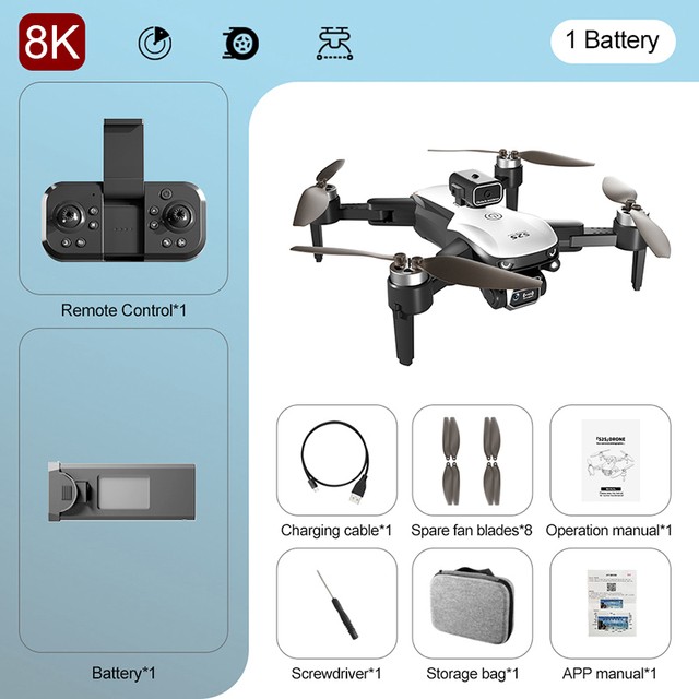 otros electronicos - Dron Pro S2S, cám HD, Fly 25Min, evitación de obstáculos, sin escobillas, flujo