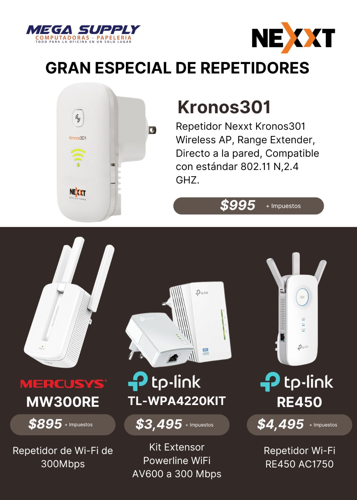 accesorios para electronica - ESPECIAL DE REPETIDORES Wi-Fi  CONECTADO POR LA CO 0