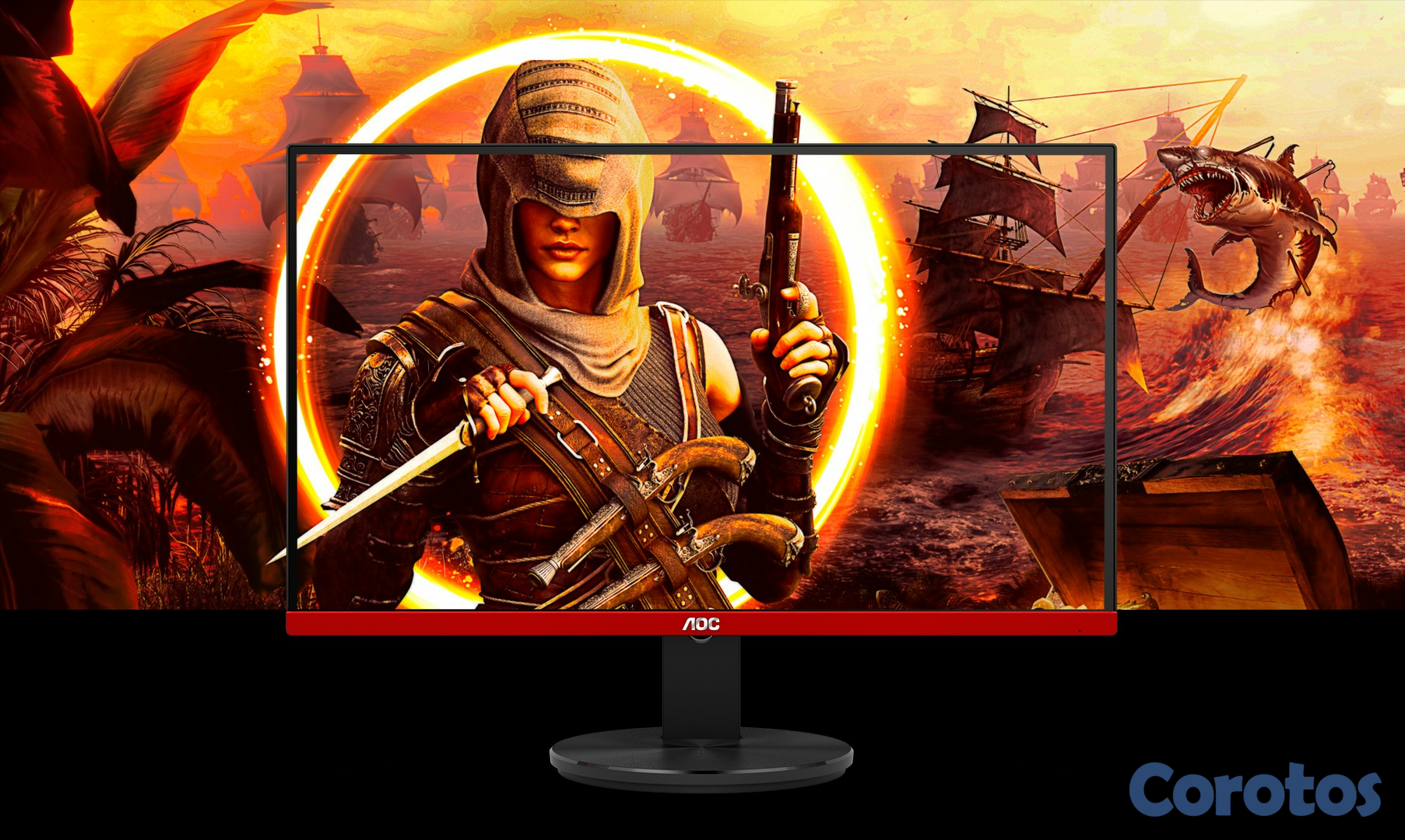 computadoras y laptops - MONITOR 27 pulgadas AOC  VA FULL HD, HDR, FREESYNC 144HZ, 1920 X 1080 PIXELS 1