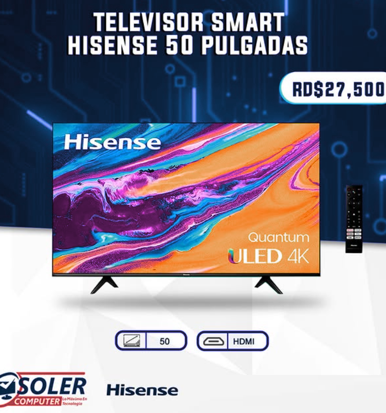 tv - Televisor Smart hisense  de 50 mpulgadas  Hdmi 0