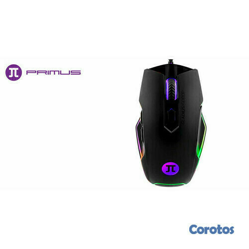 computadoras y laptops - MOUSE PRIMUS PMO-301, GAMING GLADIUS 16000P, OPTICO USB, 6 BOTONES,  2