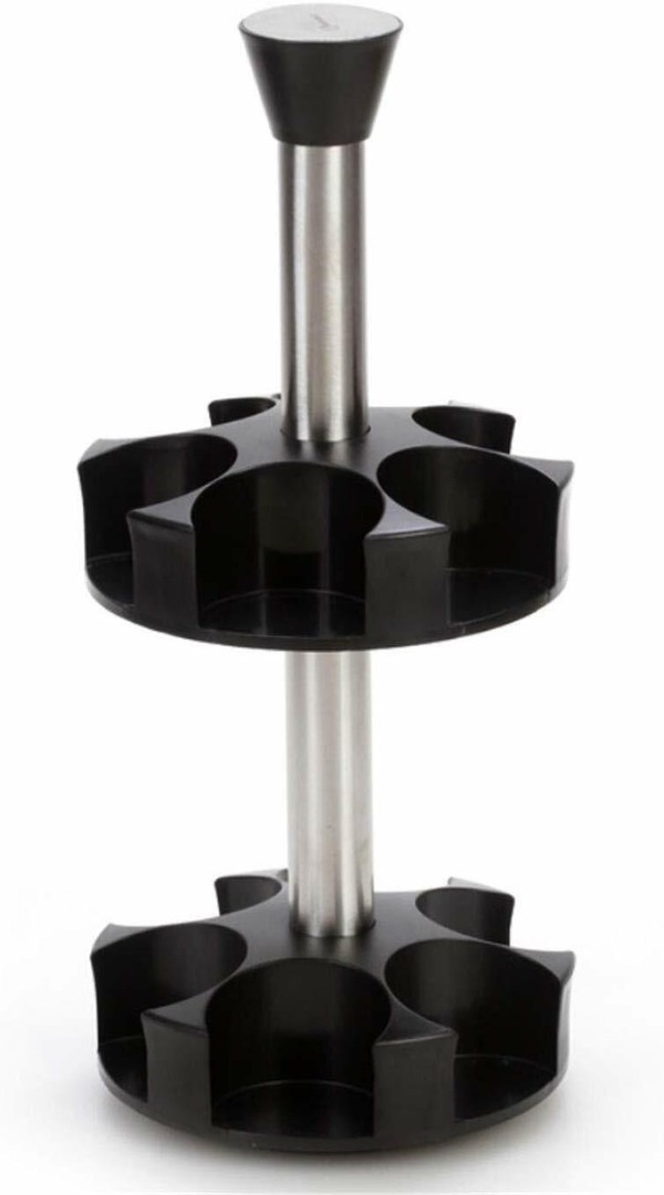 cocina - Especiero 12 piezas Botellas giratorias 360 grados Set de acero inoxidable 6