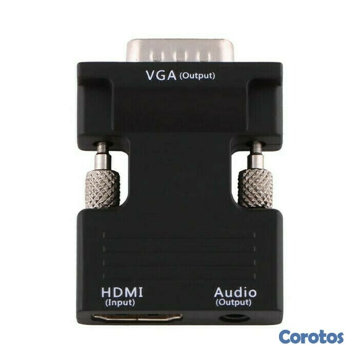 accesorios para electronica - Convertidor hdmi a vga + audio ideal para pc lapto 4