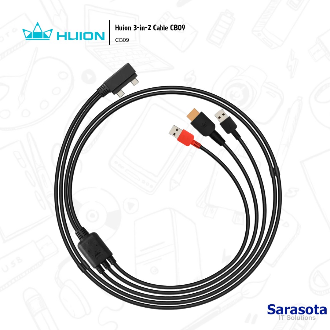 accesorios para electronica - Huion 3-in-2 Cable CB09 2