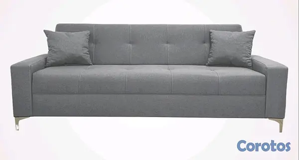 muebles y colchones - Sofá cama gris 2