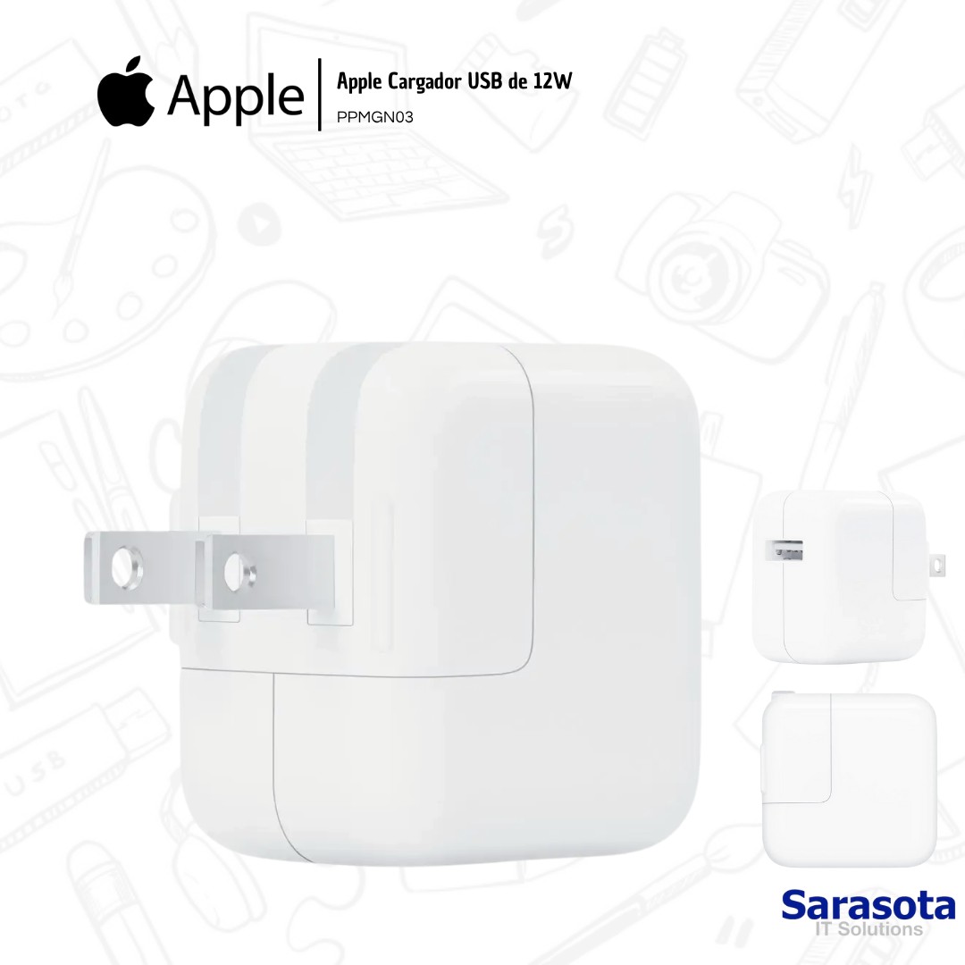 accesorios para electronica -  Adaptador fuente de corriente USB de 12W de Apple 2