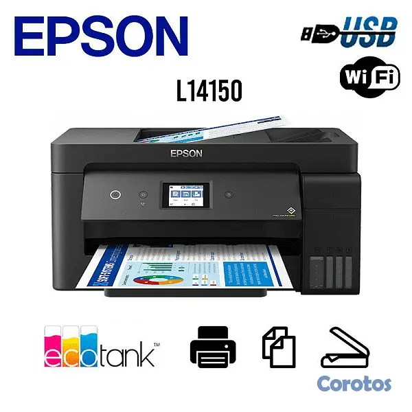 computadoras y laptops - MULTIFUNCION EPSON IMPRESION  13x19 PULGADAS  L14150 BOTELLA DE TINTA DE FABRICA 3