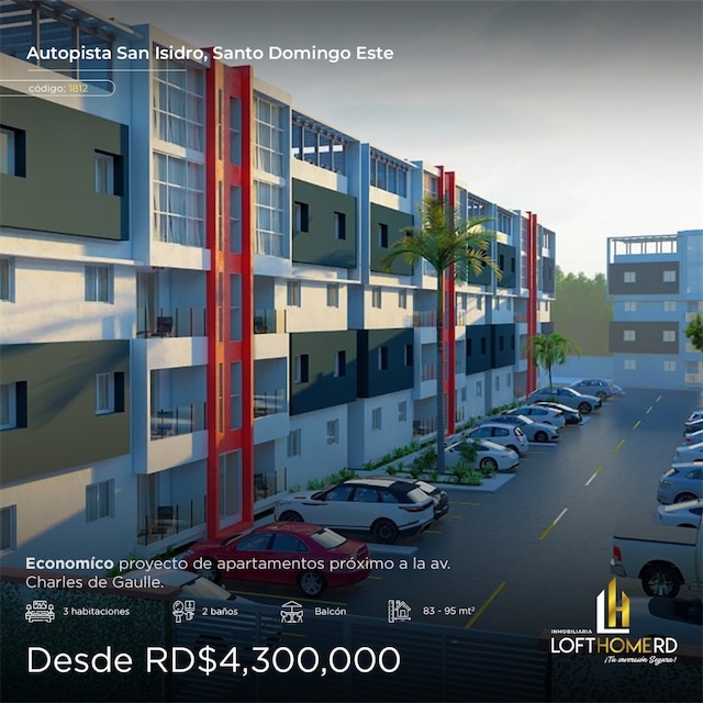 apartamentos - Venta de apartamentos en la Autopista de San Isidro Santo Domingo este  2