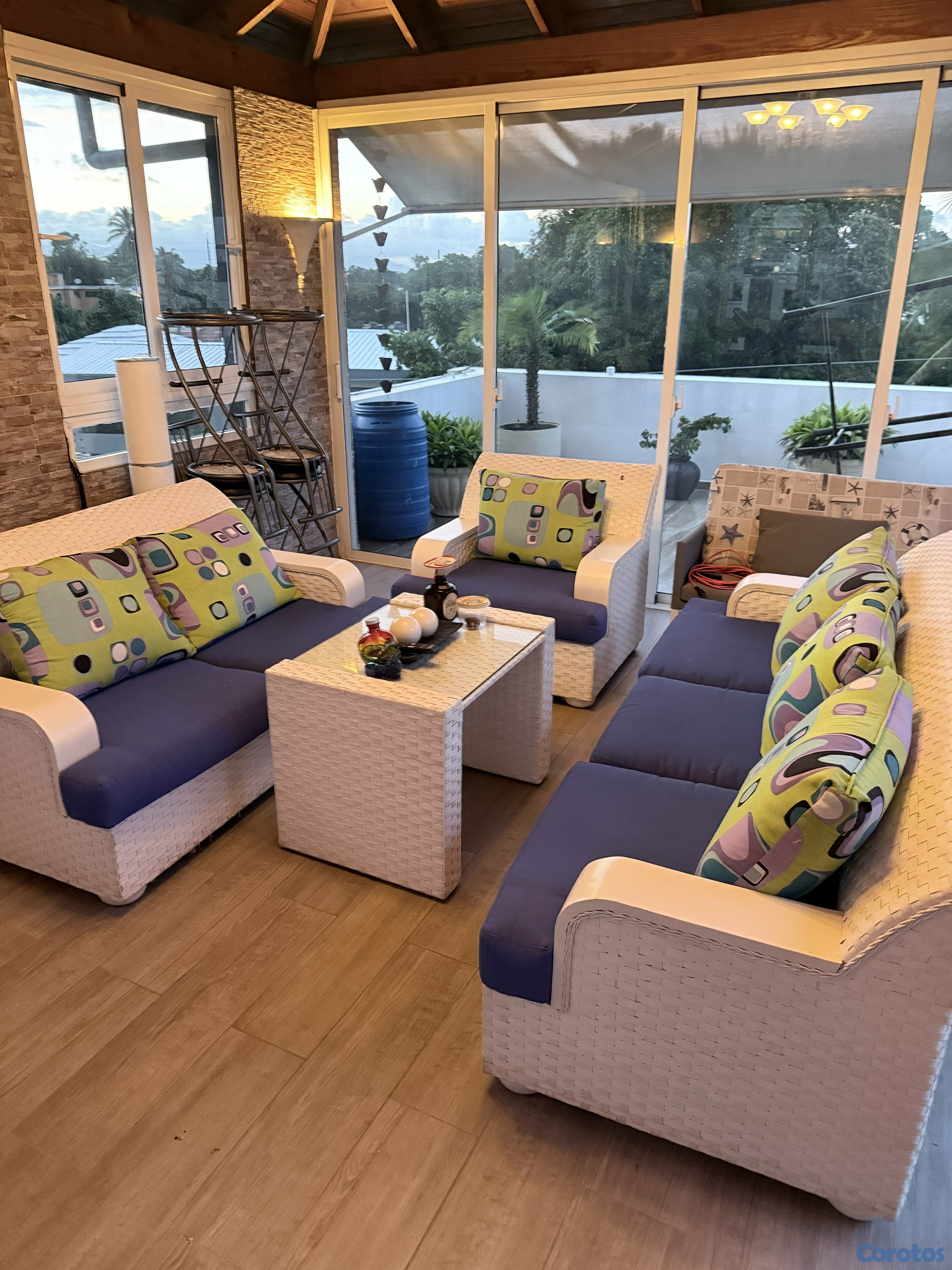 muebles y colchones - Juego de Muebles Rattan Sintético para Terraza / Balcón – Excelente Estado 3