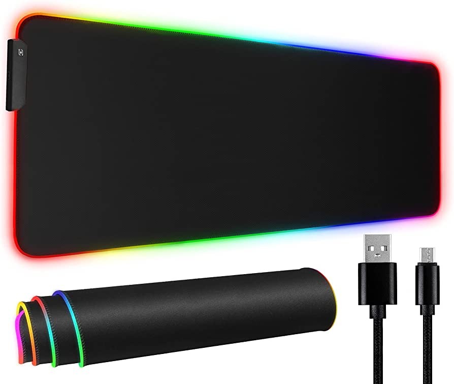 accesorios para electronica - Mouse Pad Gaming RGB Iluminado 80CM X 30CM con luz LED 12 colores 
