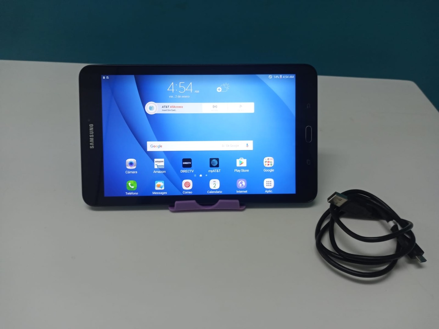 celulares y tabletas - Tablet Samsung Galaxy Tab E, INCLUYE EL CABLE  