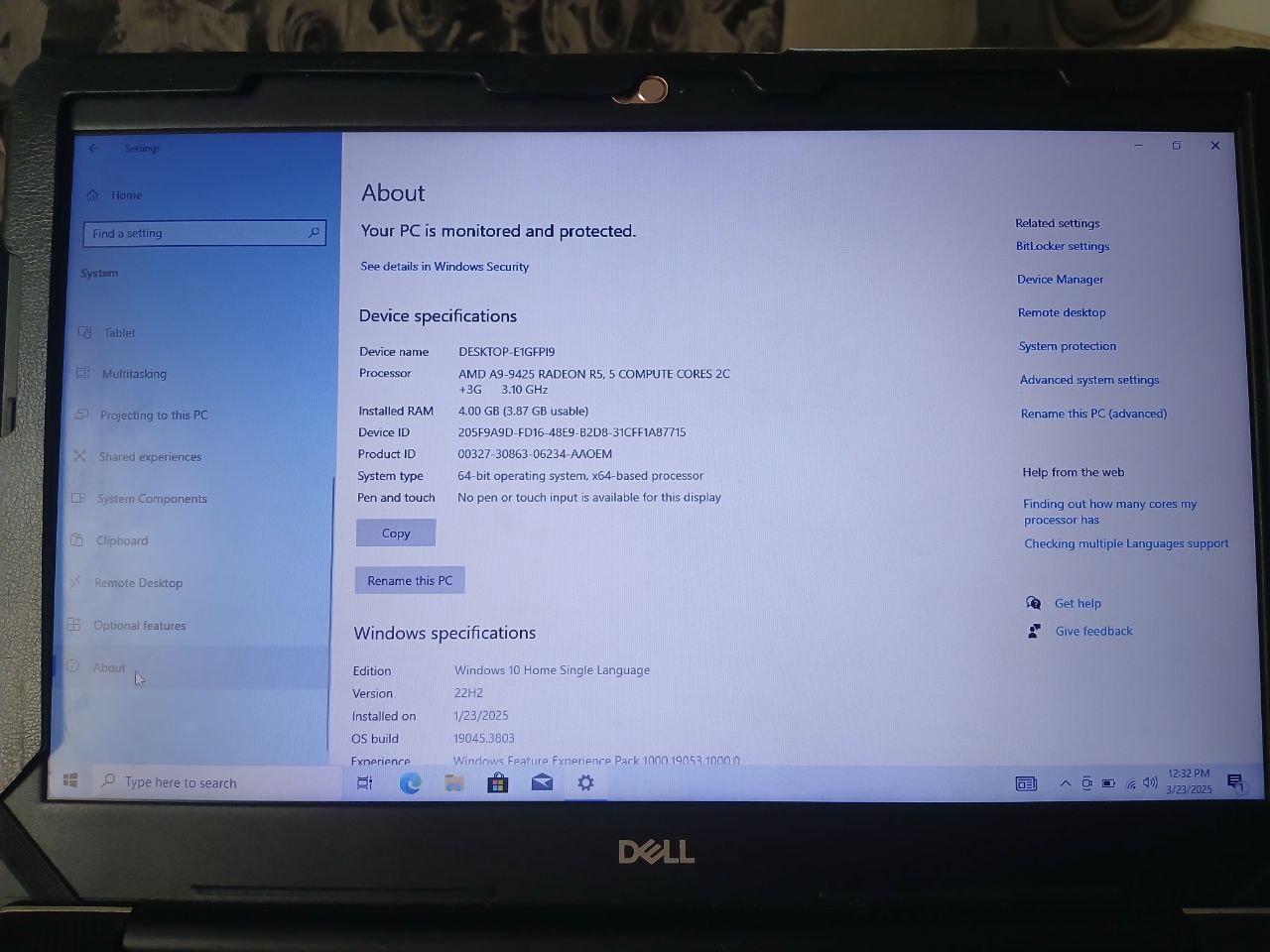 computadoras y laptops - Dell inspiron 15 3595