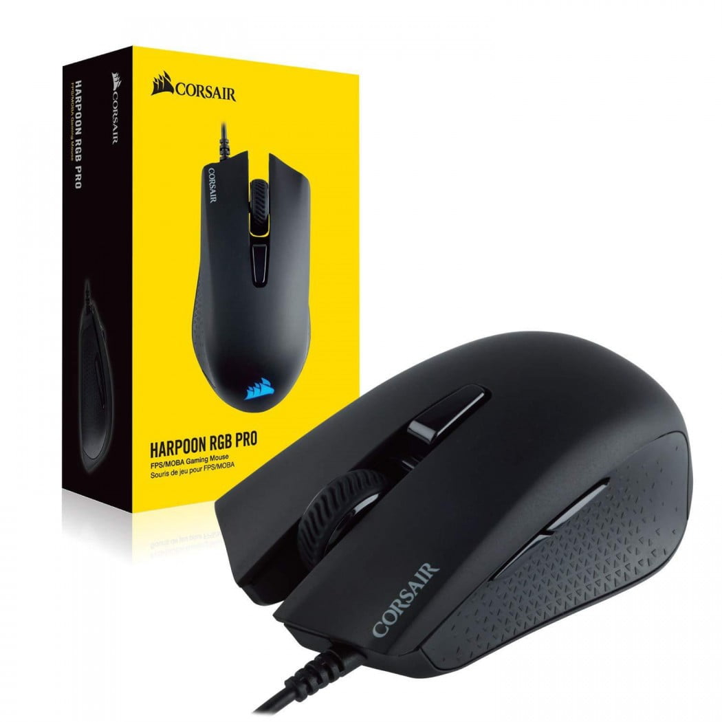 computadoras y laptops - MOUSE CORSAIR HARPOON PRO GAMING, OPTICO USB, 6 BOTONES PROGRAMABLE 0