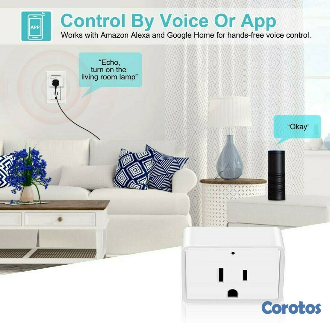 otros electronicos - Conector de corriente enchufe wifi, encienda y apague cualquier aparato 4